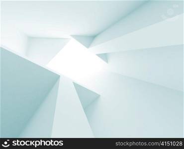 3d Illustration of Blue Abstract Architecture Wallpaper