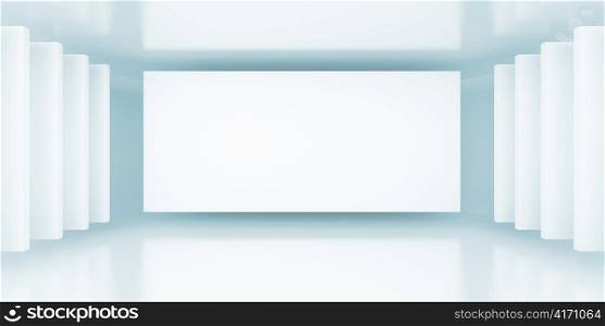 3d Illustration of Blue Abstract Cinema Background