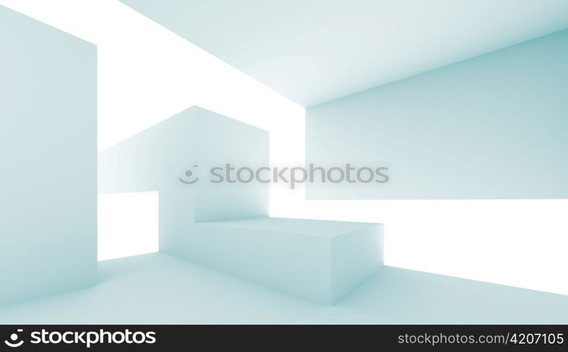 3d Illustration of Blue Abstract Construction Wallpaper