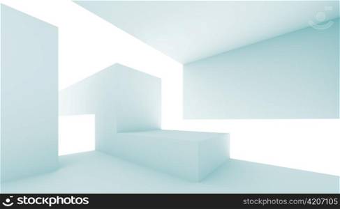 3d Illustration of Blue Abstract Construction Wallpaper