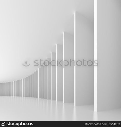 3d Illustration of Blue Abstract Interior Background