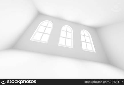 3d Illustration of Blue Abstract Interior Background