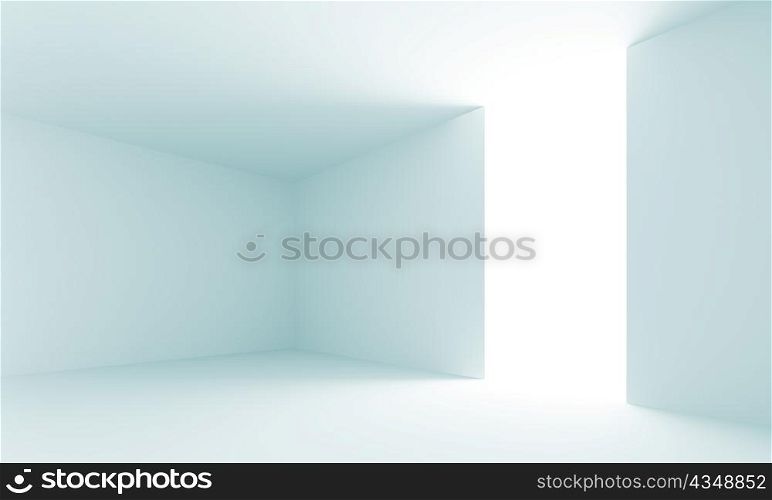 3d illustration of Blue Abstract Interior Background