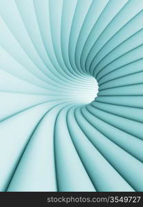 3d Illustration of Blue Abstract Tunnel Background