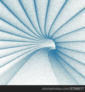 3d Illustration of Blue Abstract Tunnel Background