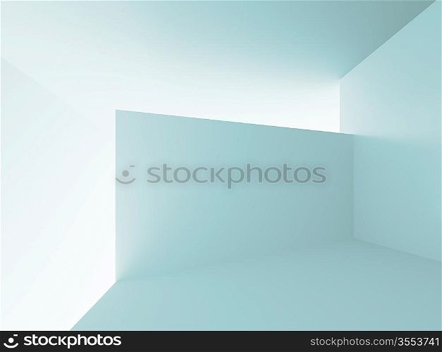 3d Illustration of Blue Abstract Wall Background