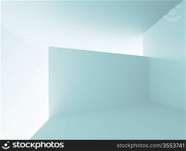 3d Illustration of Blue Abstract Wall Background
