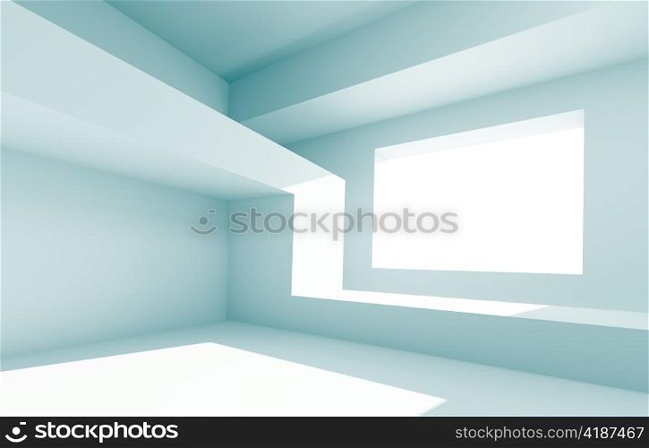 3d Illustration of Blue Creative Interior Design