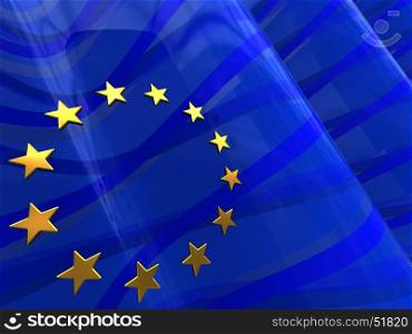 3d illustration of blue european background with copyspace