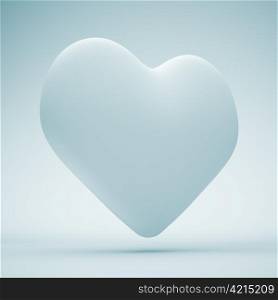 3d Illustration of Blue Heart Symbol Background