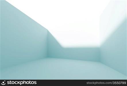 3d Illustration of Blue Modern Wall Background