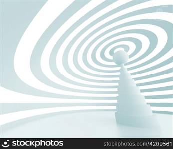 3d Illustration of Blue Wireless Background or Wallpaper