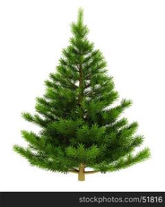 3d illustration of christmas tree isolated over white background
