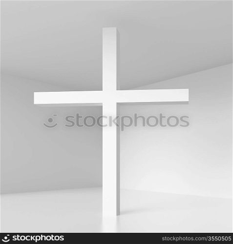 3d Illustration of Cross Symbol