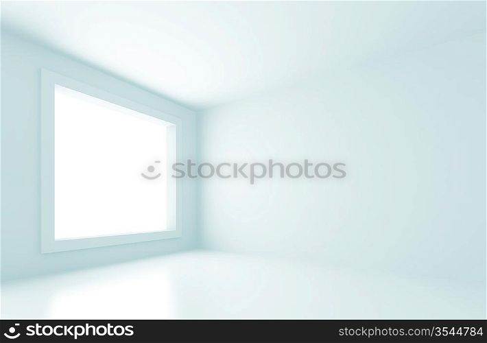 3d Illustration of Empty Room with Window