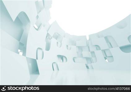 3d Illustration of Futuristic Architecture Background or Wallpaper