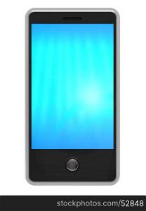 3d illustration of generic touch screen mobile phone isolated over white background