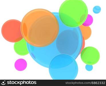 3d illustration of glass spheres background