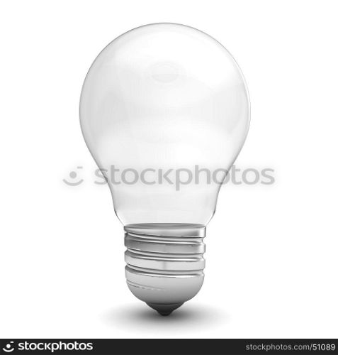 3d illustration of light bulb template with empty space inside