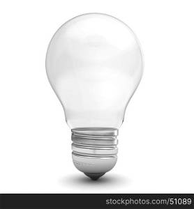 3d illustration of light bulb template with empty space inside