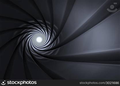 3d illustration of light reflections in a pipe
