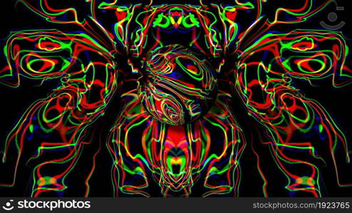 3d illustration of liquid abstract organic form