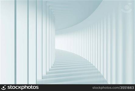 3d Illustration of Long Corridor