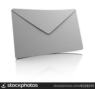 3d illustration of mail envelope over white background