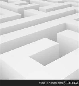 3d Illustration of Maze or Labyrinth Background