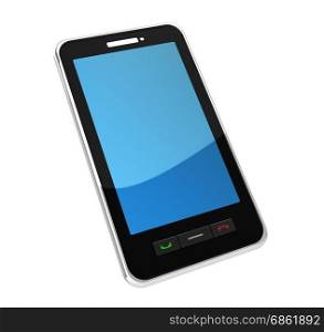 3d illustration of mobile phone, isolated over white