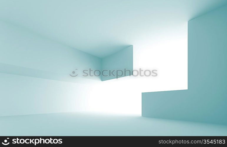 3d Illustration of Modern Abstract Interior Background