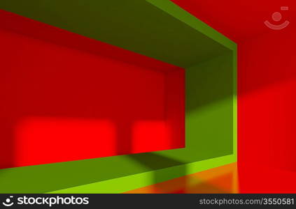 3d Illustration of Modern Abstract Interior Background