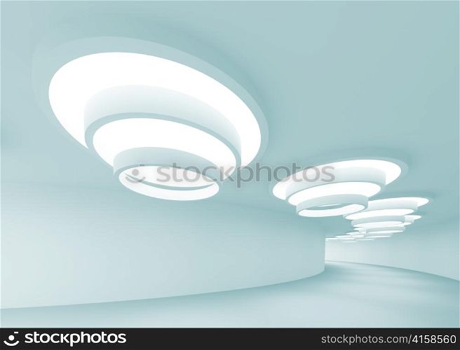 3d Illustration of Modern Abstract Interior Background