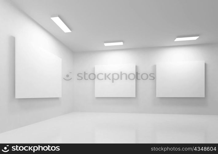 3d Illustration of Modern Gallery