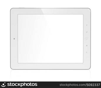 3D illustration of modern tablet computer isolated on white background