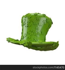 3D Illustration of Saint Patrick hat on a White Background