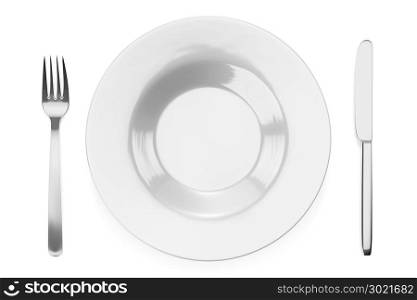 3d illustration of some typical style dishware