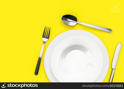 3d illustration of some typical style dishware