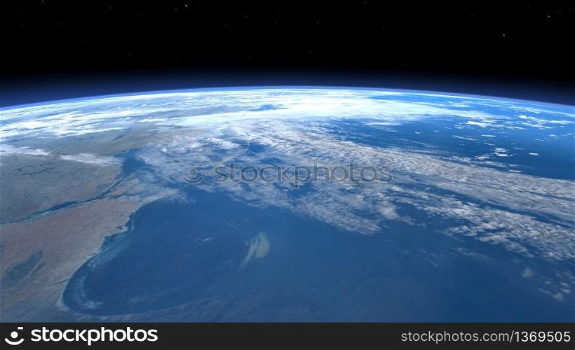 3D Illustration of the Earth Atmosphere