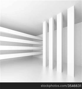3d Illustration of White Abstract Architectural Shape