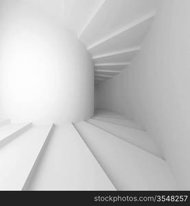 3d Illustration of White Abstract Architecture Background