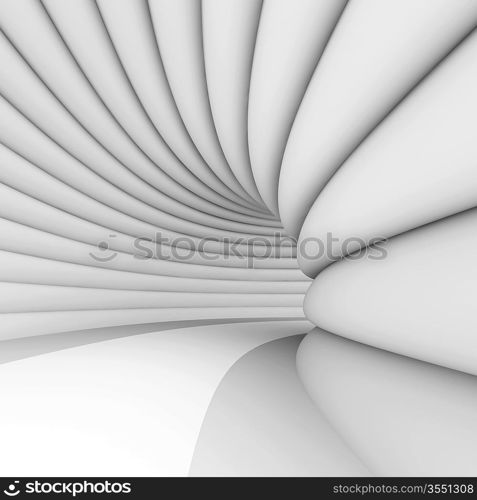 3d Illustration of White Abstract Architecture Background