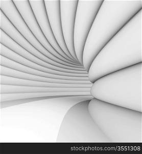 3d Illustration of White Abstract Architecture Background