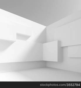 3d Illustration of White Abstract Architecture Background