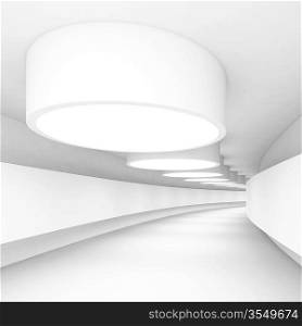 3d Illustration of White Abstract Architecture Construction