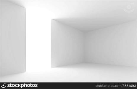 3d illustration of White Abstract Interior Background