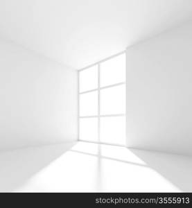 3d Illustration of White Abstract Interior Background