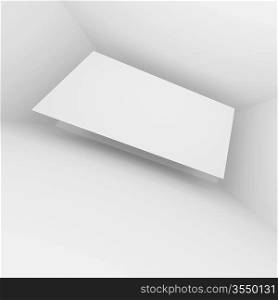 3d Illustration of White Abstract Wall Background