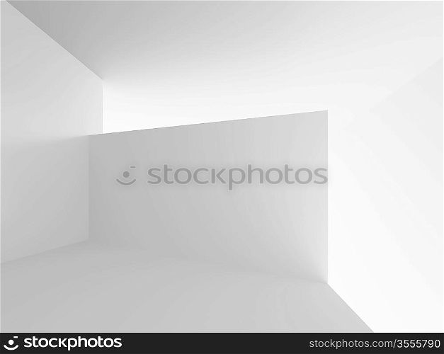 3d Illustration of White Abstract Wall Background