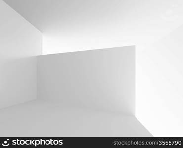 3d Illustration of White Abstract Wall Background